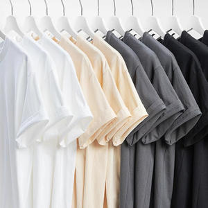 T-shirts unis vierges pour hommes T-shirt d'été 100% coton T-shirt en coton de qualité supérieure 240gsm pour hommes - Product Image 1
