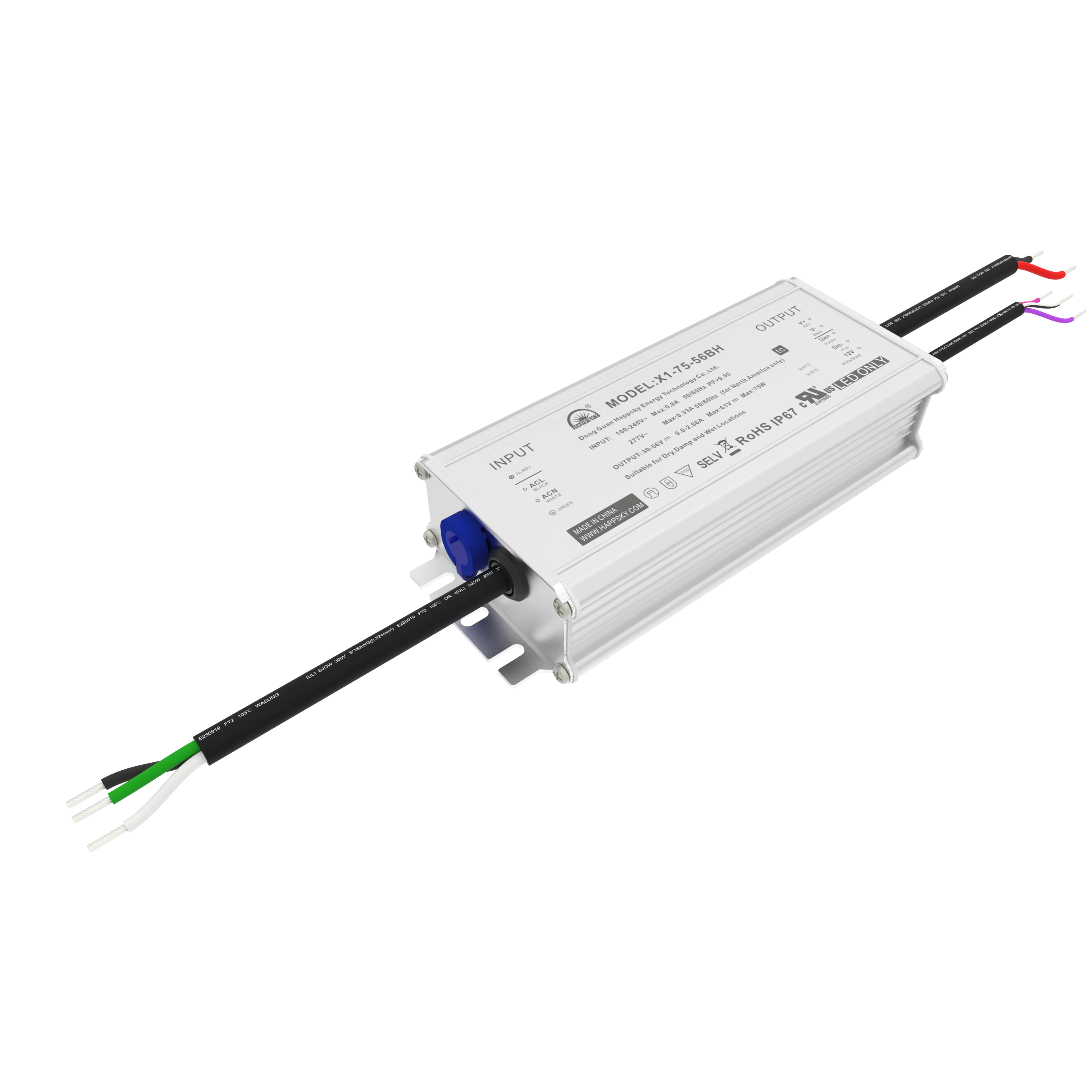 Electronic Constant Current 60w 1500ma 1.5A Waterproof 25-56V/DC IP67 Led Driver Power Supply