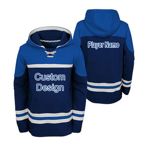 Logotipo personalizado Último diseño Hockey sobre hielo Sudaderas con capucha Sublimación Bordado Sudadera con capucha de hockey en blanco - Product Image 4