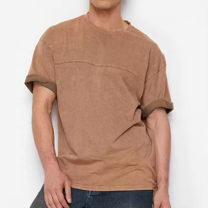 2024 ropa de calle personalizada de alta calidad para hombre, Camiseta lisa de algodón de talla grande Vintage Acid 100% para hombre, Camiseta holgada estampada - Product Image 6