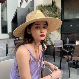 2024 chapeau de paille disquette à la mode pour adultes Style hawaïen plage jonc de mer en gros prix pas cher pour fête voyage en plein air décontracté - Product Image 2