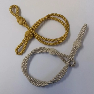 Cordon de capuchon en soie sur mesure Cordon de capuchon en fil d'or Cordon de capuchon uniforme Fabriqué au Pakistan - Product Image 1