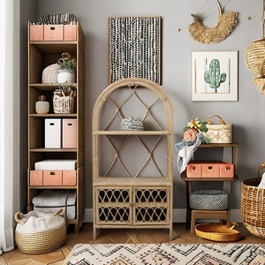 Vietnam Boho rotin pépinière décor rotin lever du soleil étagère rotin naturel enfant étagère pour enfant fait à la main bon prix - Product Image 6