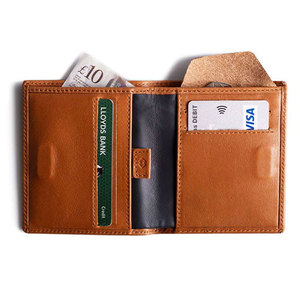 Portefeuille en cuir véritable mince pour hommes de haute qualité à la mode court en cuir PU fermeture ouverte pince à billets antivol prix usine - Product Image 4