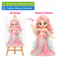 Costume de mascotte sirène en EVA personnalisé pour adultes, costume de personnage OEM ODM pour événements et promotion