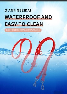 Correa de perro resistente a la suciedad multifuncional de doble cabeza a prueba de olores de PVC impermeable manos libres con ganchos dobles de PVC - Product Image 4