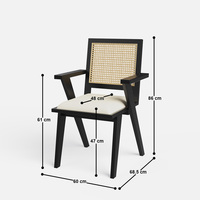 Offre Spéciale – Mobilier Commercial de Luxe Moderne pour Restaurant : Table à Manger en Bois de Teck Massif de Haute Qualité et 6 Chaises en Bois pour Centre Commercial et Salle de Sport