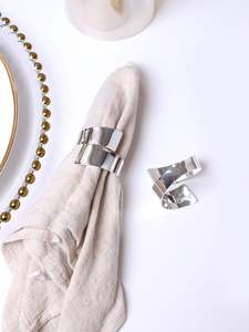 Exquisite table setting napkin <b>rings</b> crafted from durable metal for luxurious dining with timeless and elegant <b>aesthetics</b> - Product Image 3