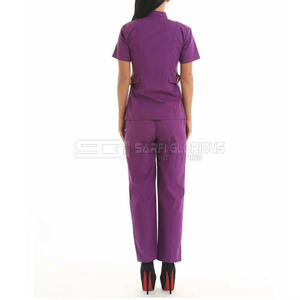 Vente flash : Ensemble de blouses médicales pour infirmières à manches courtes, uniformes d'hôpital pour femmes, logo personnalisé, col en V, blouses de couleur pour femmes - Product Image 2