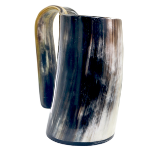 Grande corne à boire de style médiéval avec support gravé tasse à corne à boire nordique pour hommes vraie corne chope à chope pour historique - Product Image 2