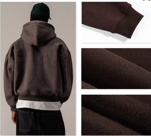 Sudadera con Capucha de Invierno, Estilo Urbano, Tendencia, con Cierre, Personalizable con Serigrafía, Corte Recto y Holgado para Hombre - Product Image 6