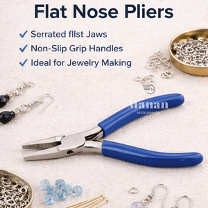 Alicates de Punta Plana de 5.5 Pulgadas, Acero Inoxidable, Mordazas Dentadas, Mini Herramienta Manual para Joyería - Product Image 6