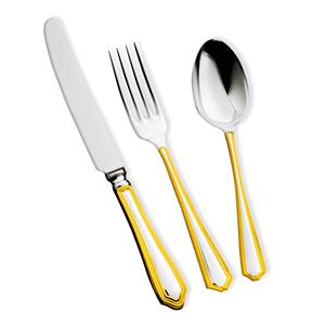 Vente en gros classique fait à la main en Inde ensemble de couverts en acier inoxydable poli mat argenté élégant ensemble de couverts personnalisés - Product Image 6