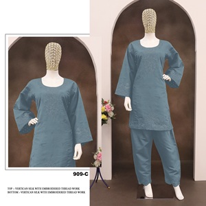 Meilleure qualité traditionnelle PV coton femmes costume léger, durable et à la mode Kurta ensemble avec accessoires assortis pour l'exportation - Product Image 6