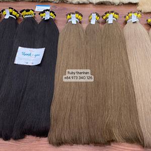 Paquete de extensiones de cabello a granel 100% cabello humano de Vietnam muchos colores disponibles en stock - Product Image 2