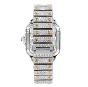 Relojes de Moda para Hombre, Estilo Deportivo y Ejecutivo, Diseño de Dos Tonos, Esqueleto de Aleación, Cuarzo de Lujo, Diamante Moissanita, Estilo HIP HOP - Product Image 3