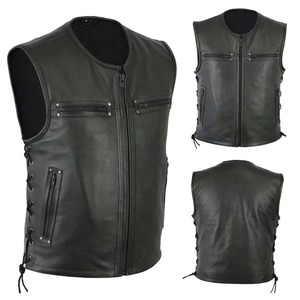Rain <b>Jacket</b> Boys Work Coat Wool Coat Men Solid Color Vest Motorcycle Fleet <b>Punk</b> Leather Vest Fashion Coat Vests - Product Image 2
