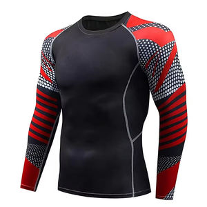 เสื้อรัดกล้ามเนื้อ MMA สำหรับผู้ชาย ราคาดีที่สุด ออกแบบได้ตามต้องการ ระบายอากาศได้ดี แขนยาว ผลิตจากผ้าสแปนเด็กซ์/โพลีเอสเตอร์ สำหรับออกกำลังกาย ขายออนไลน์ ราคาสมเหตุสมผล - Product Image 2