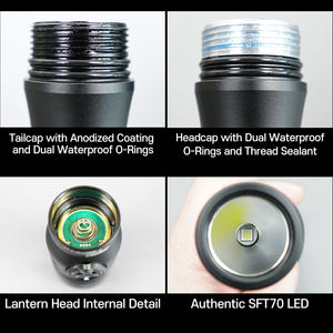 Linterna de Buceo LED Profesional ZeroBeam D7, Resistente al Agua IP68 hasta 100 m, Recargable, Reflectores SMO, Reflector de Búsqueda de 498 m, 3100 Lúmenes, Haz de Luz Concentrado - Product Image 6