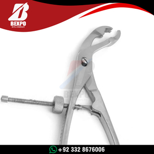 Pinzas de sujeción de huesos Lambotte de acero de alta calidad, 8.75 pulgadas, mandíbulas autoajustables manuales con trinquete, acero inoxidable, ortopédicas, CE - Product Image 4