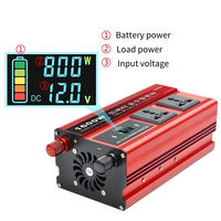 Convertisseur solaire portable HOULI AC 12V 24V DC vers 220V onde sinusoïdale pure 1600W 12V DC vers 110V AC 60 Hz 50 Hz pour usage domestique