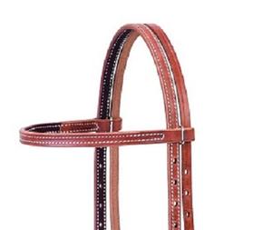 Nouvelle arrivée en cuir véritable Headstall Western Horse Bride Horse Tack en cuir Western Headstall Cowboy Western Horse Tack Set - Product Image 3