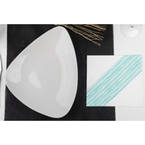 Servilletas Blancas de 48x48cm con Estampado Ibiza Aquamarine, Bambutex Natural, 300 Unidades, B2B - Product Image 2
