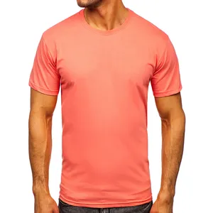 Nuevas Camisetas de Manga Corta de Algodón Orgánico para Hombre, Cuello Redondo, Ajuste Delgado, Impresión de Logotipo Simple, Directo de Fábrica 2026, Servicio OEM - Product Image 1