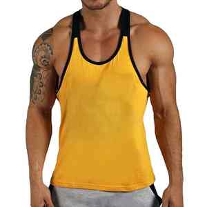 Camiseta Deportiva Extra Grande para Hombre, de Algodón Grueso, Estilo Lavado Ácido, Sin Mangas, para Gimnasio, con Logotipo Personalizado, Método de Tejido de Punto - Product Image 6