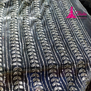 ผ้าตาข่ายปักลูกปัด3D เทคนิคการทอผ้าสำหรับชุดแต่งงานที่หรูหราผ้าปักแบบพรีเมียม - Product Image 1