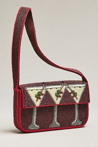Bolso de Hombro Bordado con Cuentas Blancas, Bonito Diseño de Insectos de Jardín, Oruga, Mariposa, Caracol, Bolso de Mano para Mujer, Bolso de Verano con Solapa - Product Image 6
