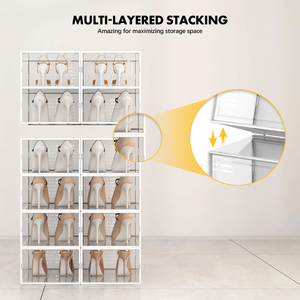 Gabinete de almacenamiento de plástico grueso para interiores de nuevo diseño para el hogar con piezas de perfume, organizador de almacenamiento de zapatos de gran tamaño personalizado - Product Image 5