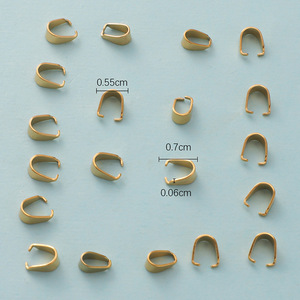 3*7mm thép không gỉ hạt giống khóa <span class=keywords><strong>Clasp</strong></span> móc mặt dây chuyền Pinch Bail clasps Vòng cổ móc Clip kết nối cho đồ trang sức làm việc tìm kiếm - Product Image 3