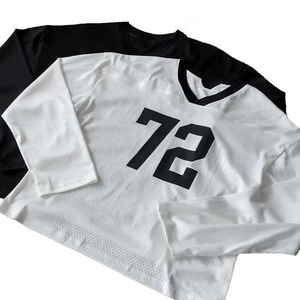 100 Polyester maille maillot de Football américain Design rétro uniforme de sport pour les équipes de Football de Rugby grande taille coupe ample imprimé - Product Image 5