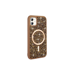 Funda de lujo Netzy Titanium Gray para iPhone 11, compatible con carga Magsafe, diseño de diamante, cubierta de silicona Safa Mosaic Ins - Product Image 2