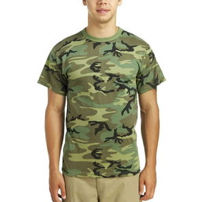 2025 Customized Wholesale Breathable <b>Camouflage</b> Polyester/Cotton T Shirts Cheap Price Unisex OEM Support Manufactured Pakistan - Product Image 4