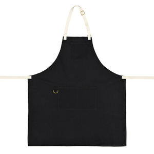 Hot Sale Cooking Customized Print Cotton Fabric Logo Full Length Bib <b>Men</b> Women Long <b>Aprons</b> with Two Pockets - Product Image 2