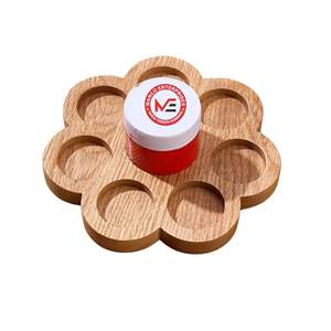 Plateau en forme de fleurs faites à la main pour pierres, cristaux, pierres de guérison, support de rangement en bois pour cristaux, plateau personnalisé, fournisseur - Product Image 1