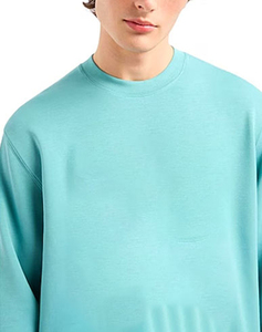 Sweat-shirt à manches longues pour homme 100% coton, couleur unie, thermique, décontracté pour l'hiver, impression numérique personnalisée, fil teint - Product Image 4