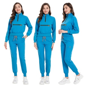 Vente en gros Nouveauté 2025 Uniformes d'infirmière pour femmes en Spandex, tenues de travail de style jogger tendance pour hôpitaux et soins infirmiers - Product Image 1
