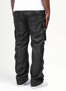Pantalon cargo décontracté à double poche en nylon de haute qualité avec logo personnalisé en gros customisation pantalon cargo tissé coupe ajustée avec pantalon extensible pour hommes - Product Image 2