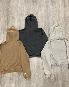 เสื้อฮู้ดฟอกสีแนววินเทจสำหรับผู้ชายเสื้อมีฮู้ดโอเวอร์ไซส์ผ้าคอตตอน100% ซักได้แอซิดแบบย้อนยุค - Product Image 6