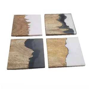 Sous-verre en bois design, style moderne, fait main, écologique, finition lisse, 5 mm, personnalisable, pour protéger les tables en bois, verre et marbre - Product Image 1