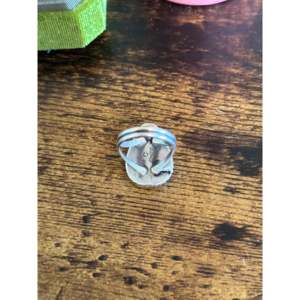 Bague statement en turquoise faite à la main par des artisans navajo, taille 7.75, plaquée vermeil, bijoux fins - Product Image 5