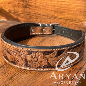 Collar de perro de cuero mecanizado a mano, collares de calavera para mascotas, diseñador, suave, duradero, producto al por mayor, gran oferta, Collar de perro - Product Image 1