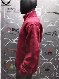 Sweat-shirt à demi-zip en molleton 100% coton personnalisé, sweat-shirt à quart de zip, sweat-shirt à manches longues surdimensionné avec logo sur le devant - Product Image 5