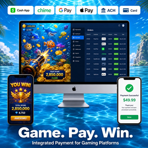 Servicio de Pasarela de Pago en Efectivo para Juegos en Línea en EE. UU. para Distribuidores con Tarjeta Chime ACH, PayPal y Sistema de Pago en Tiempo Real - Product Image 4