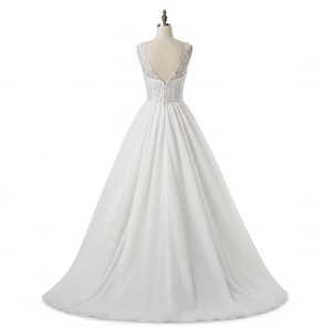Vestido de Novia de Organza con Lentejuelas, Tela de Organza Brillante, Adornado, Traje de Novia para Ceremonia, Proveedor de Vestidos de Novia - Product Image 4