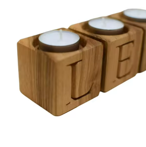 Vela de madera de resina epoxi de diseño único hecha a mano, soporte de luz de té, gran oferta, decoración del hogar para Navidad, otros candelabros, linternas - Product Image 2