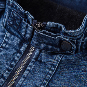 Veste en jean classique décontractée slim à fermeture éclair de haute qualité, style vintage, collection automne 2026 pour hommes - Product Image 2